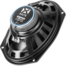 NVX ESP69 label and spec sticker, highlights CEA-2031 compliant power ratings
