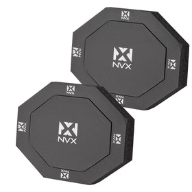 NVX front packaging showing two 6x8" foam rings and pad increases audio sealing