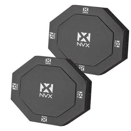 NVX front packaging showing two 6x8" foam rings and pad increases audio sealing