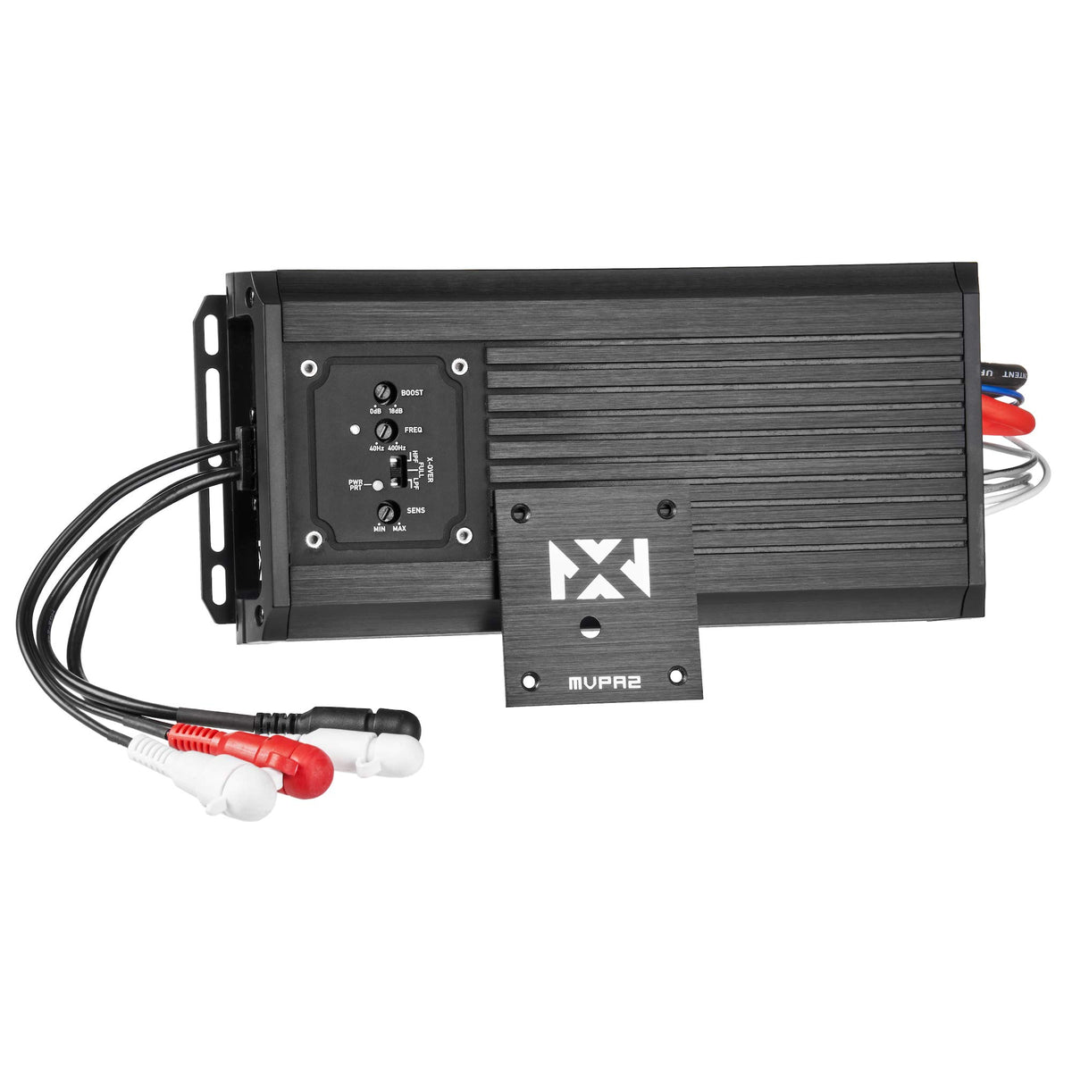 NVX MVPA2 front view shows compact design ideal for tight installations.