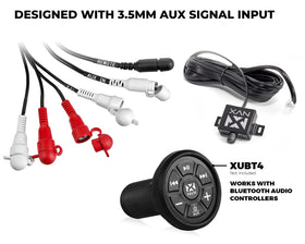 NVX MVPA4 four-channel output setup fits tight marine systems.