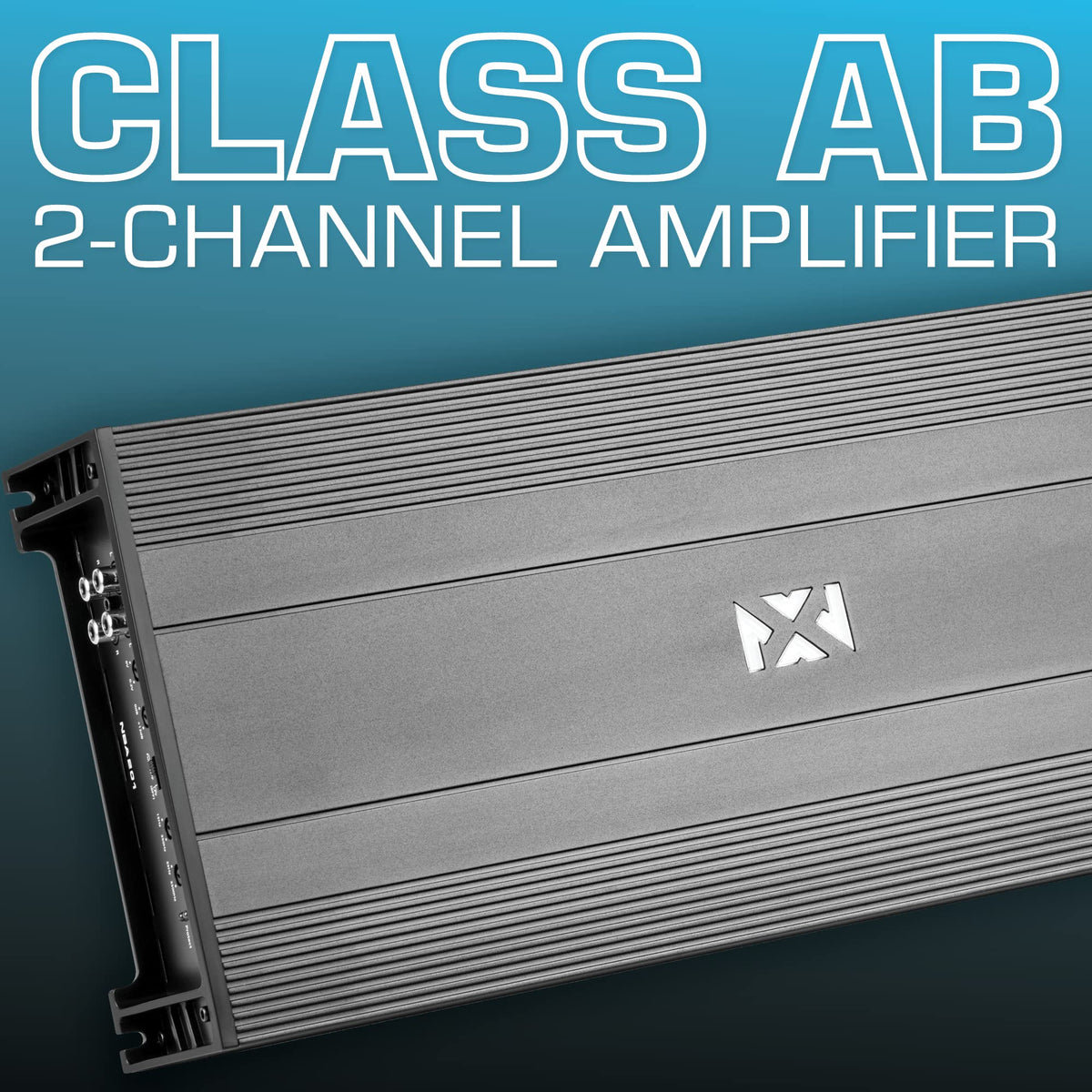 NVX NBA201 top view highlights compact footprint for versatile trunk installation.
