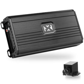 NVX NDA12001 front panel with compact design and power indicators for easy installation.