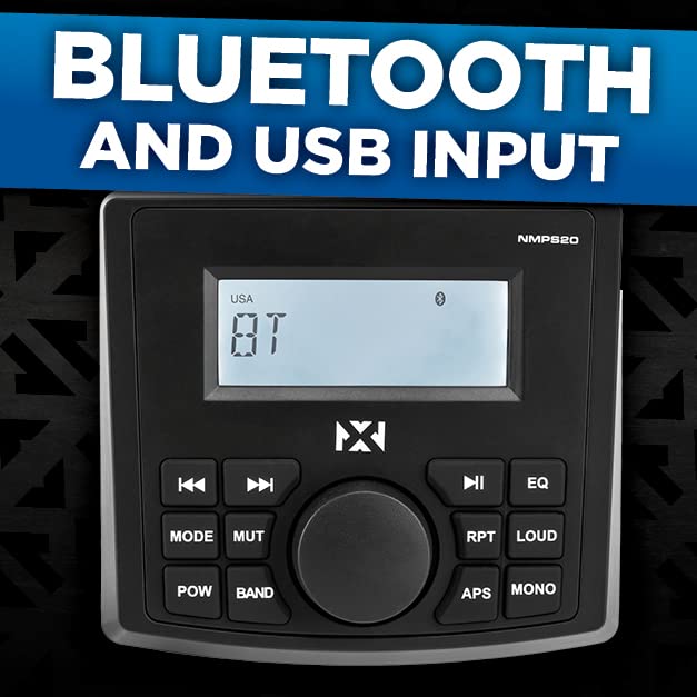 NVX NMPS20 IPX6 waterproof front panel protects against wash downs.