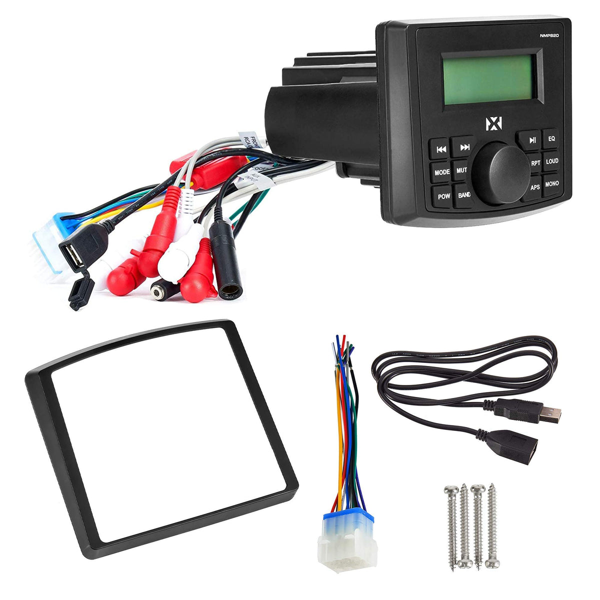 NVX NMPS20 installation-ready dashboard mount for boats and UTVs.