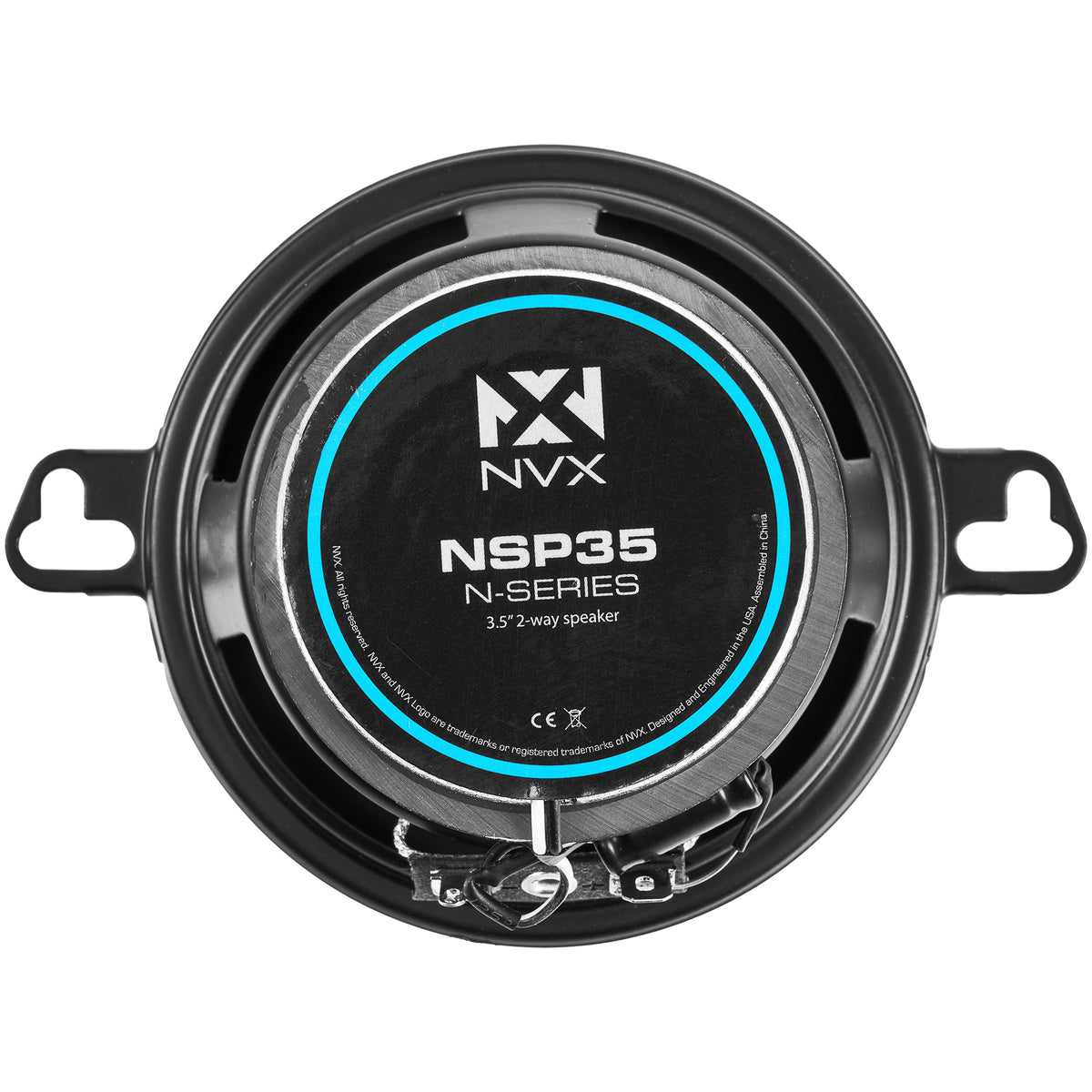 NVX NSP35 pair in vehicle interior illustrating improved clarity and soundstage