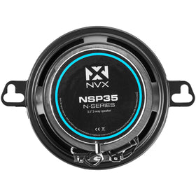 NVX NSP35 pair in vehicle interior illustrating improved clarity and soundstage