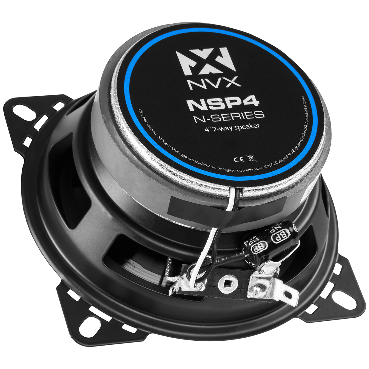NVX rear view showing terminals and label for straightforward wiring