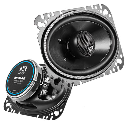 NVX NSP46 front view showing speaker grill and improved clarity
