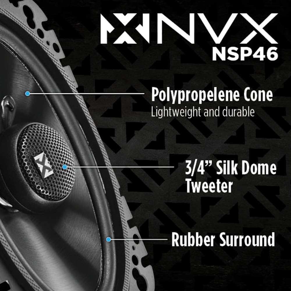 NVX NSP46 20mm silk dome tweeter close-up for warm highs