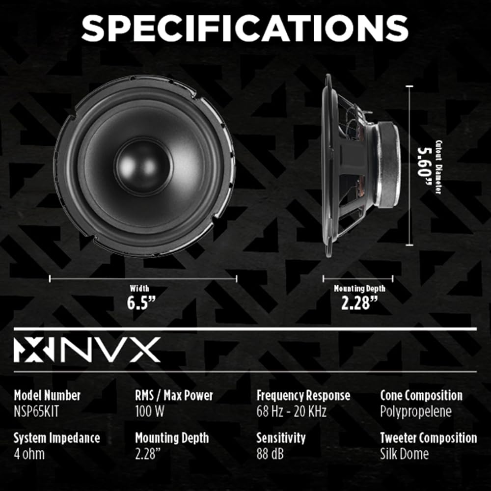 NVX NSP65KIT silk dome tweeters – smooth highs