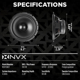 NVX NSP65KIT silk dome tweeters – smooth highs