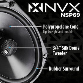 NVX NSP69 6x9 silk-dome tweeter close-up highlighting clear highs.