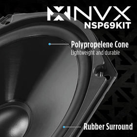 NVX NSP69KIT silk dome tweeters deliver crisp high frequencies.