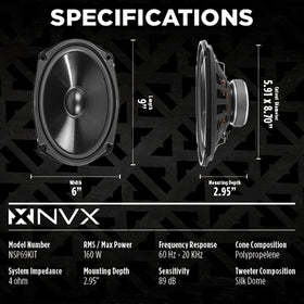 NVX NSP69KIT passive crossovers ensure clean signal routing.