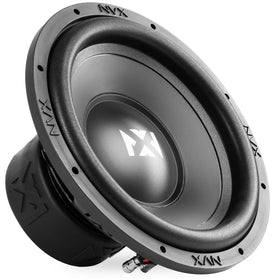 NVX NSW124v3 front view showing mounting flange and cone, highlighting reliable fit