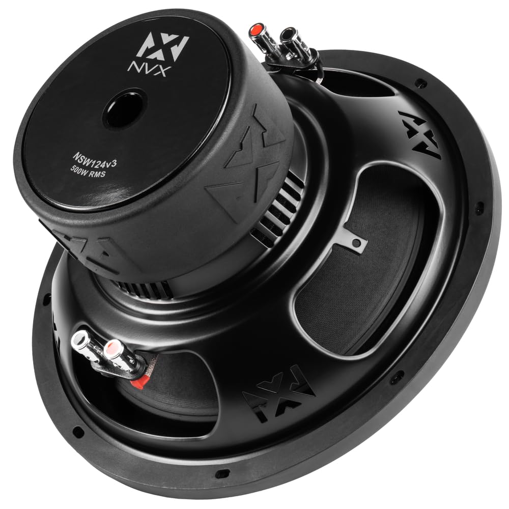 NVX NSW124v3 mounted in a ported enclosure illustrating increased output and air flow
