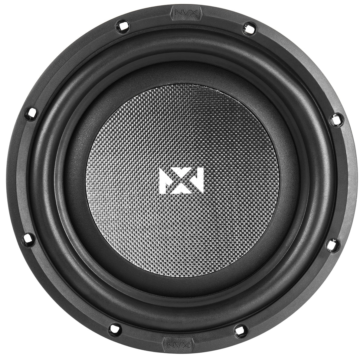 NVX SMW10D4 butyl rubber surround close-up emphasizes durability and smooth excursion.