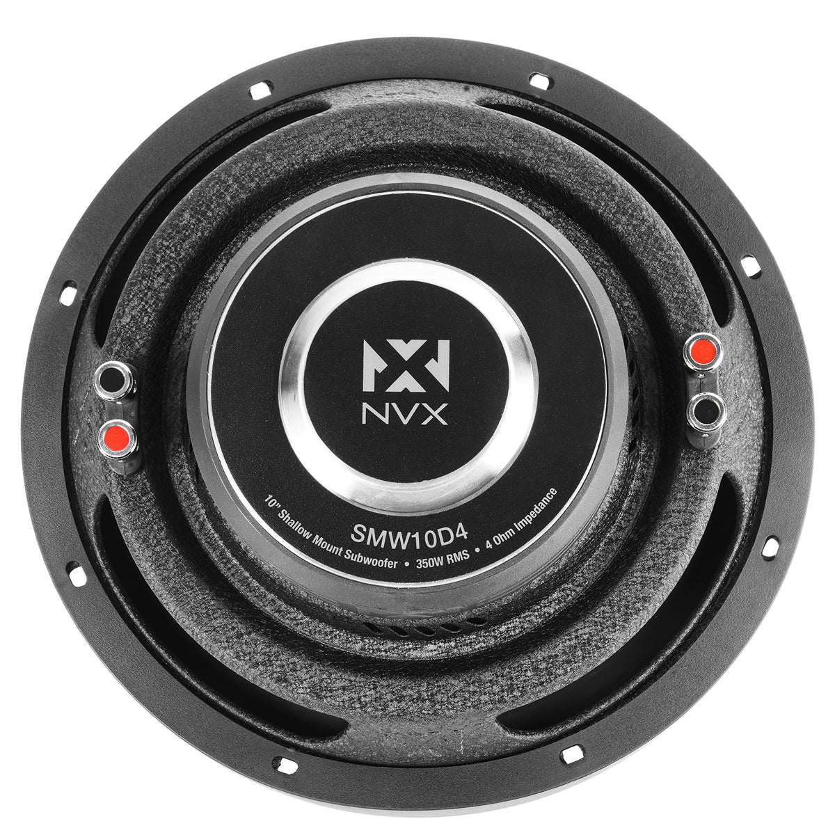 NVX SMW10D4 in-enclosure demo showing deep bass in small spaces.