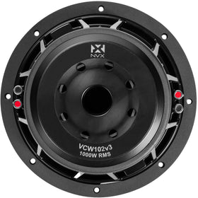 NVX VCW102v3 dual progressive-roll spiders stabilize motion and excursion