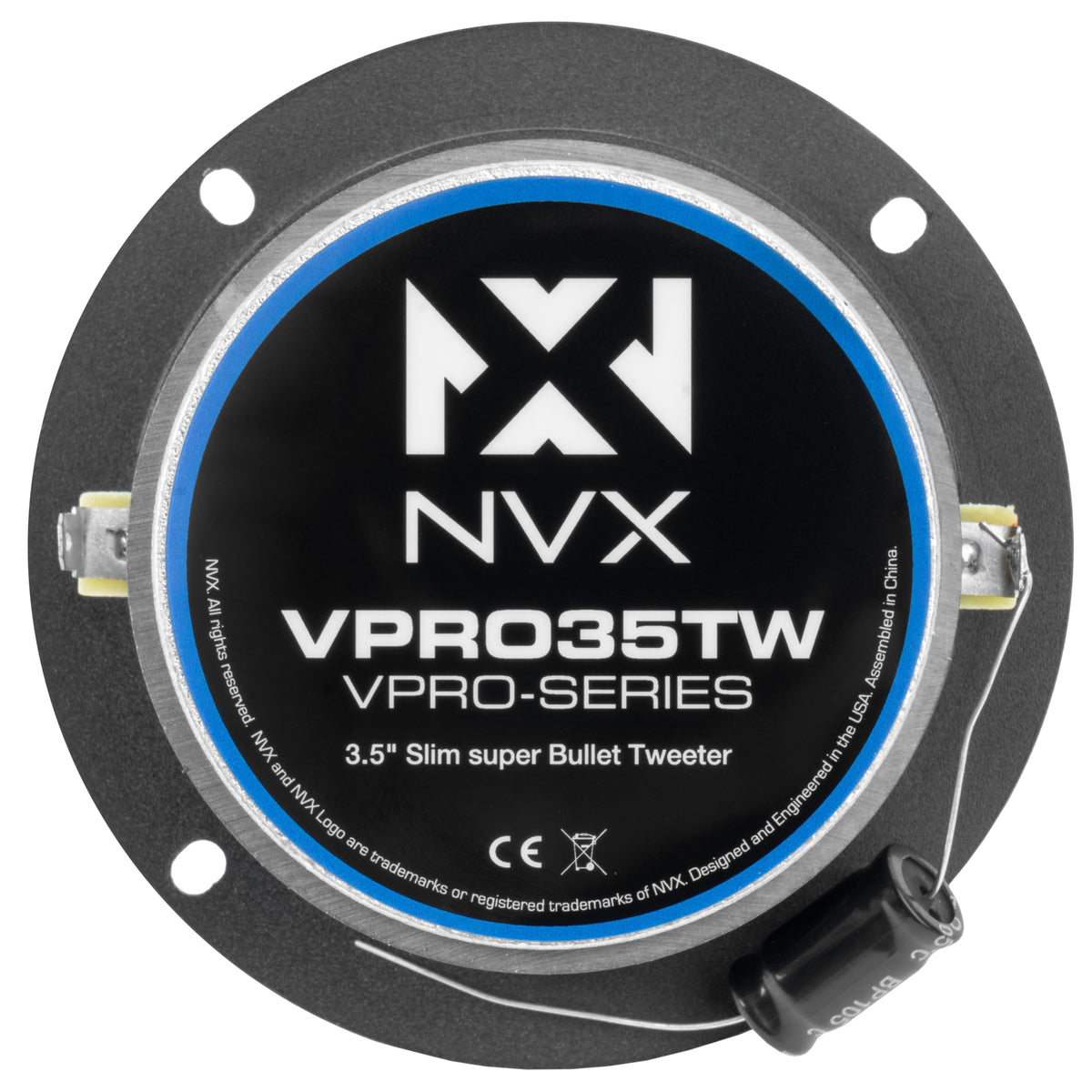 NVX VPRO35TW 104dB sensitivity highlights loud, clear highs.