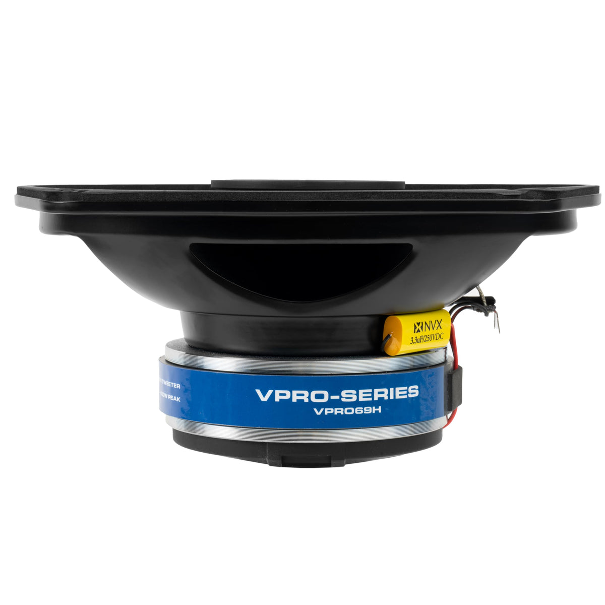 NVX VPRO69H cone construction shows competition-grade paper and durable surround.