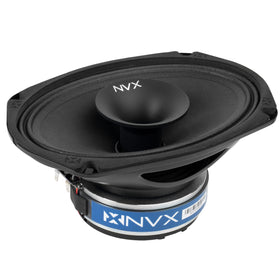 NVX VPRO69H voice coil detail illustrates high-temperature design for power handling.