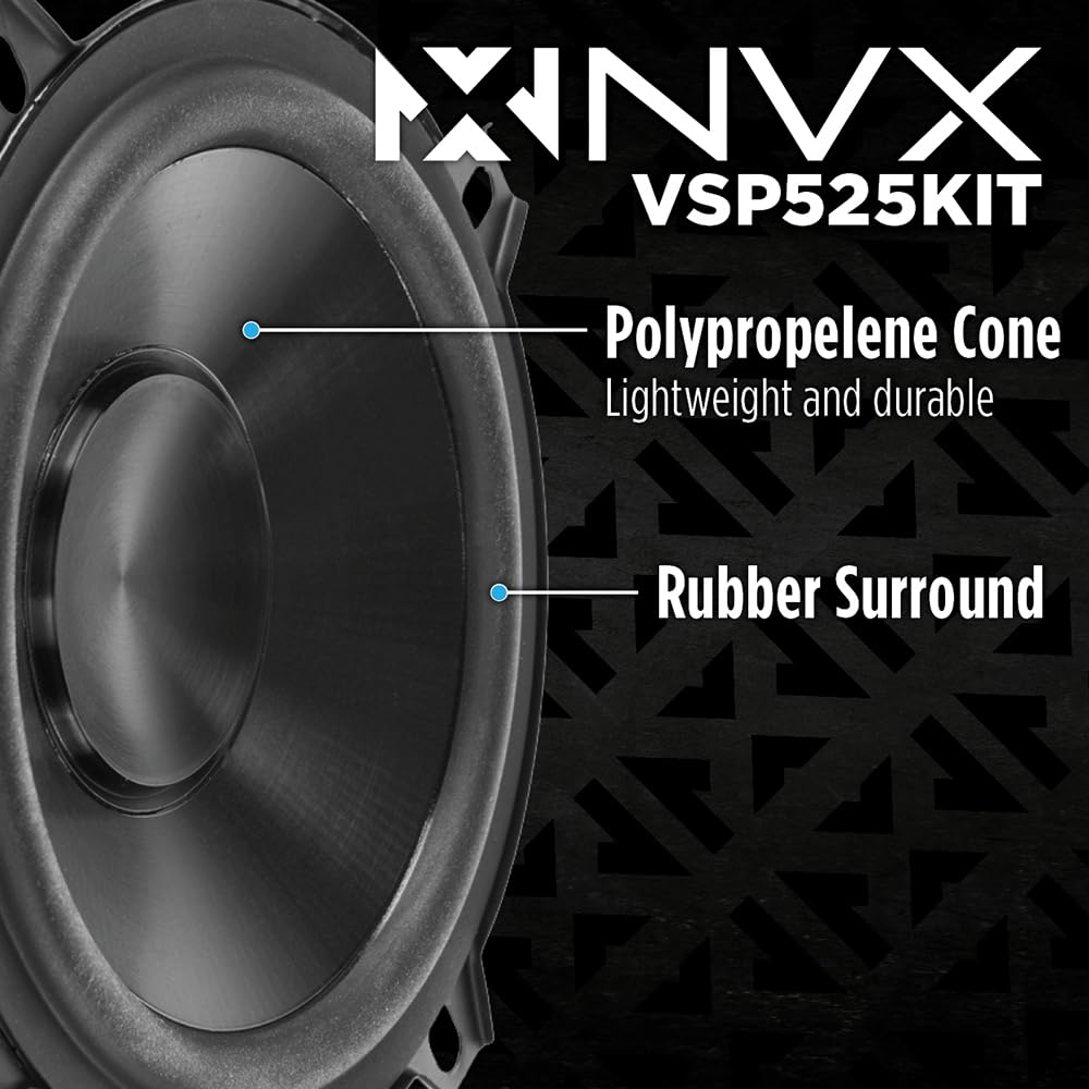NVX VSP525KIT 5.25-inch component woofer for precise mids and tight lows