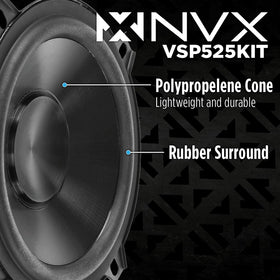 NVX VSP525KIT 5.25-inch component woofer for precise mids and tight lows