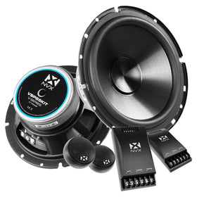 NVX VSP65KIT woofer cone close-up shows lightweight polypropylene for precise midrange.