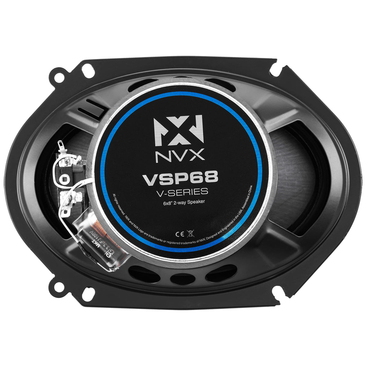 NVX VSP68 6x8 mount capability fits common car locations.