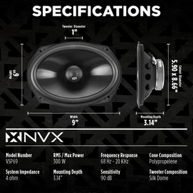 NVX VSP69 polypropylene cone closeup shows lightweight accuracy for precise midrange.