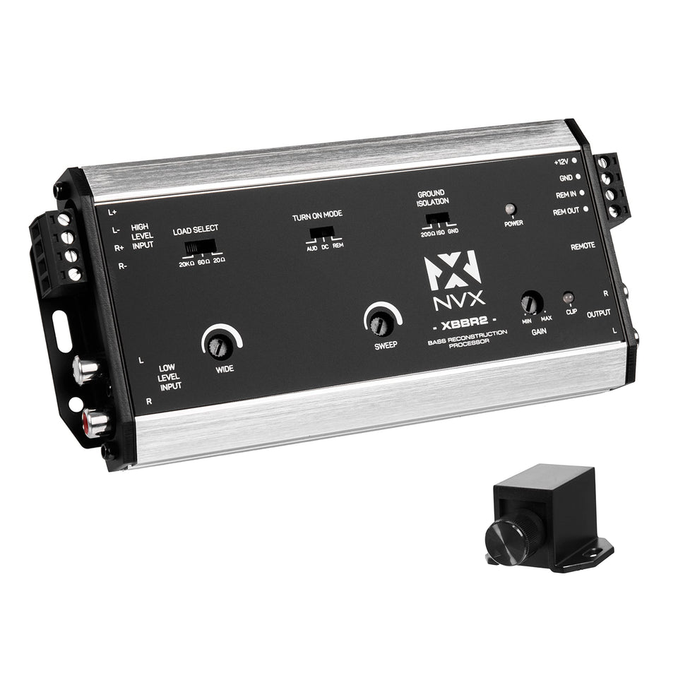 NVX XBBR2 front view for easy install and enhanced bass