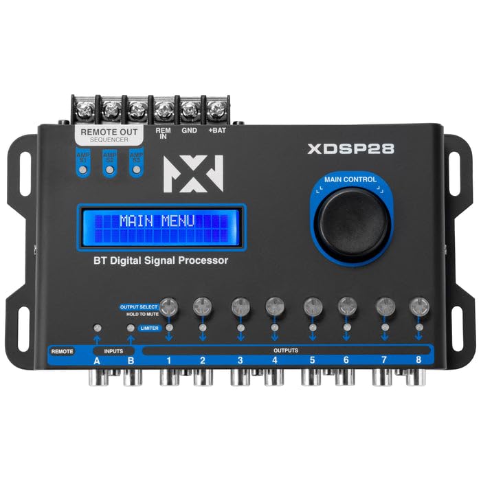 NVX XDSP28 LCD display enabling quick menu navigation and precise tuning