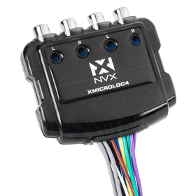 NVX XMICROLOC4 front view showing compact dash-ready design for easy installation