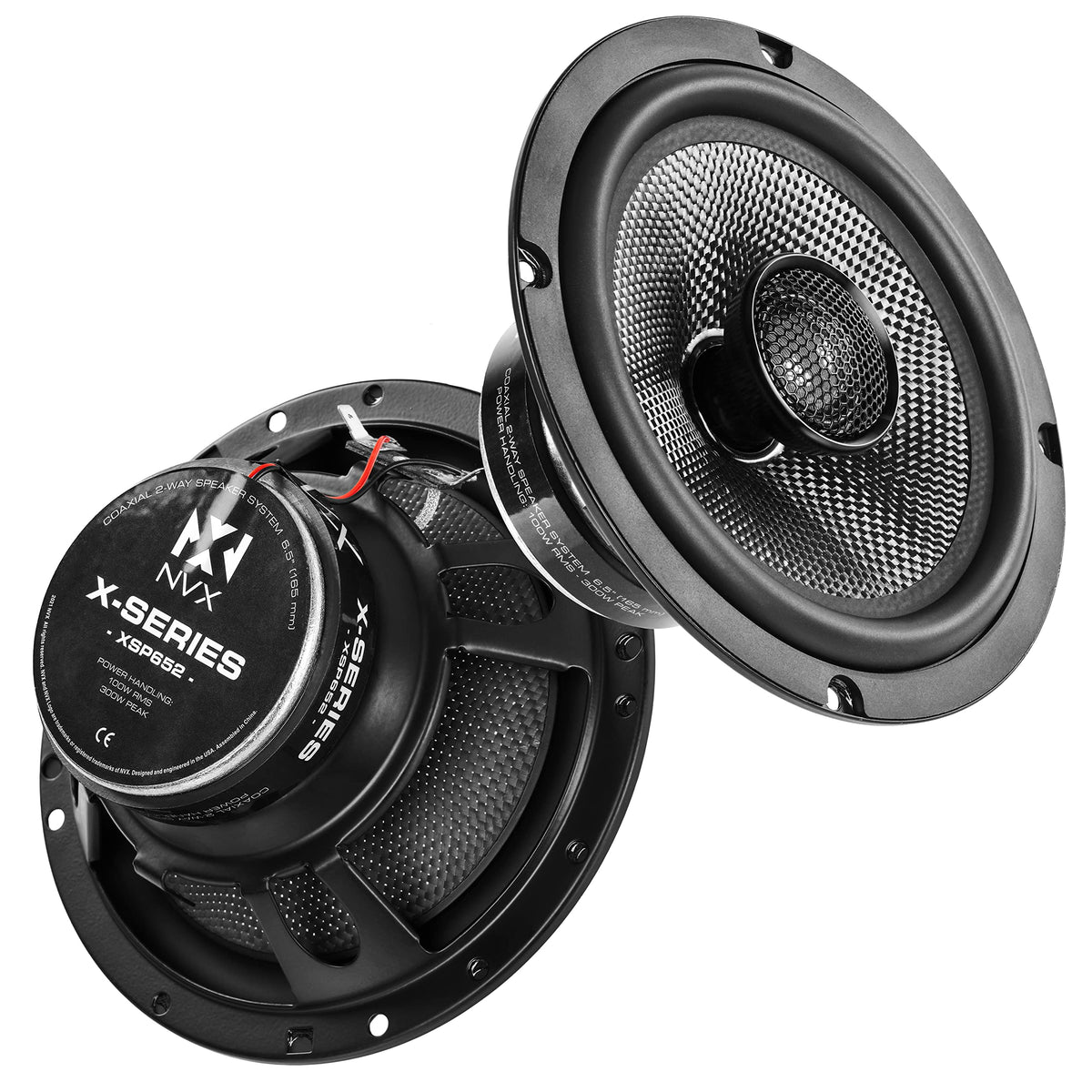 NVX XSP652 6.5-inch coaxial speaker for fuller car midrange and bass.