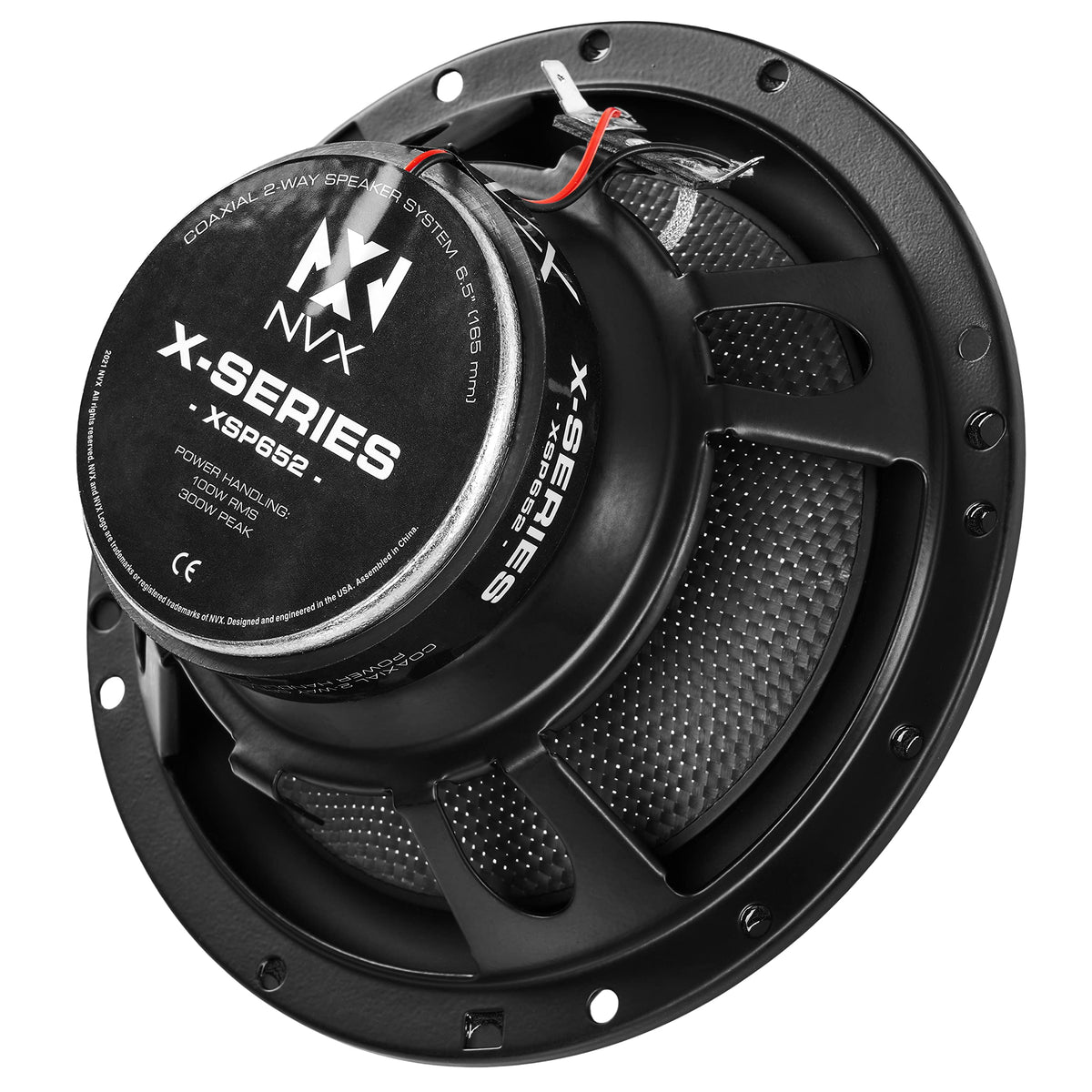 NVX XSP652 5.71-inch cutout with 4-ohm impedance and 92 dB sensitivity for easy integration.