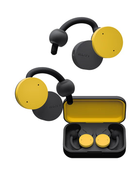 NWM DOTS wireless on-ear speakers with open-ear design and PSZ leakage control.
