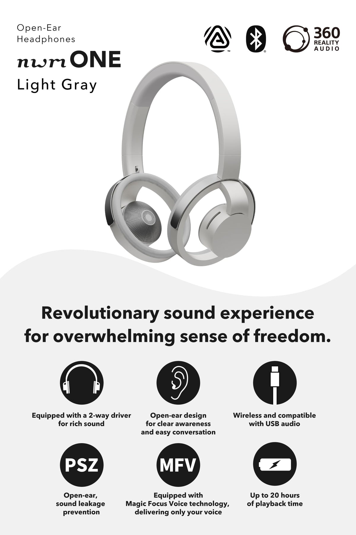 nwm ONE 20-hour battery supports long listening sessions