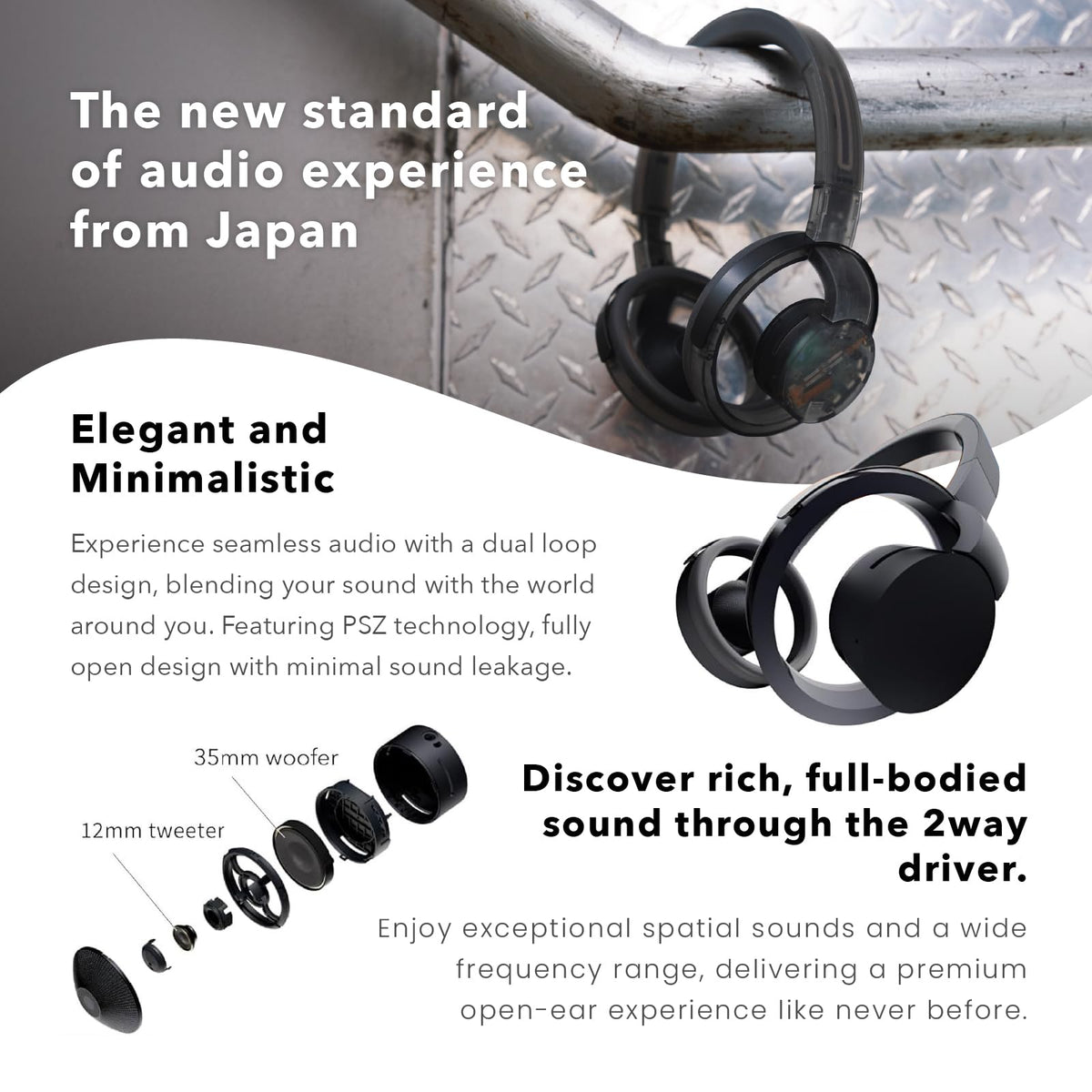 NWM One two-way drivers deliver clear highs and controlled lows for rich audio.