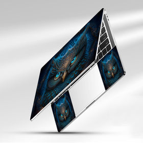 NXZGO Blue Owl bubble-free finish on notebook surface