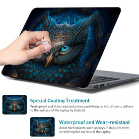 NXZGO Blue Owl close-up of flexible vinyl texture