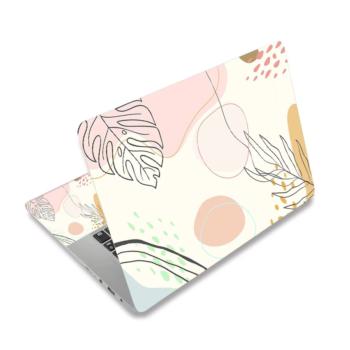 NXZGO boho leaf laptop skin back cover protects against scratches.