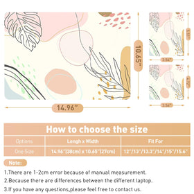 NXZGO boho leaf touchpad left skin smooth glide protection.