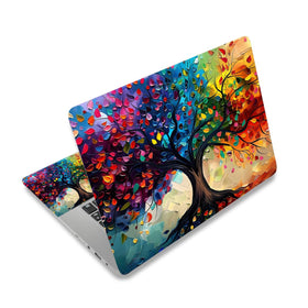 NXZGO Colorful Tree laptop skin back view protects your device with vibrant style.