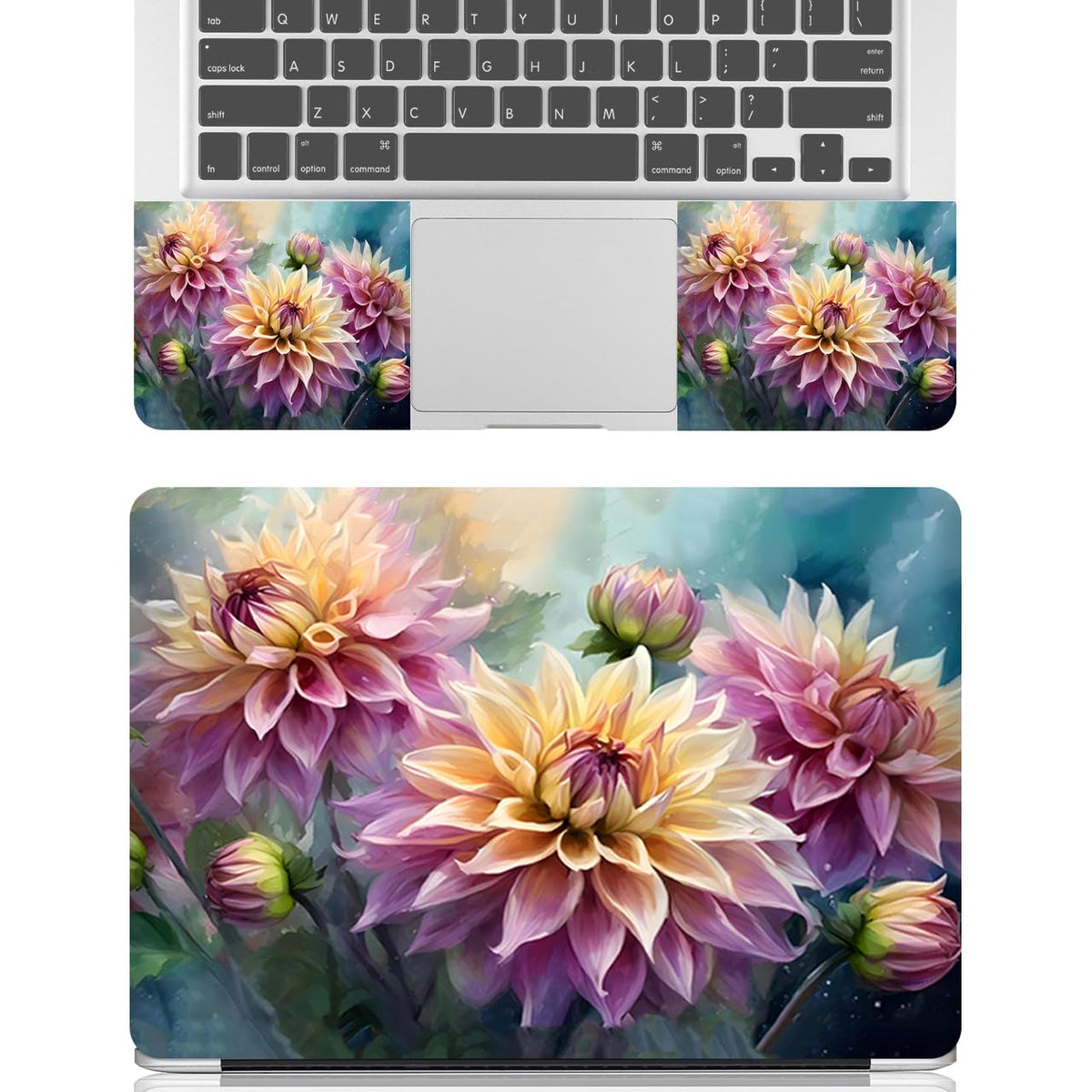 NXZGO Dahlia large touchpad skin shields wear while elevating design.