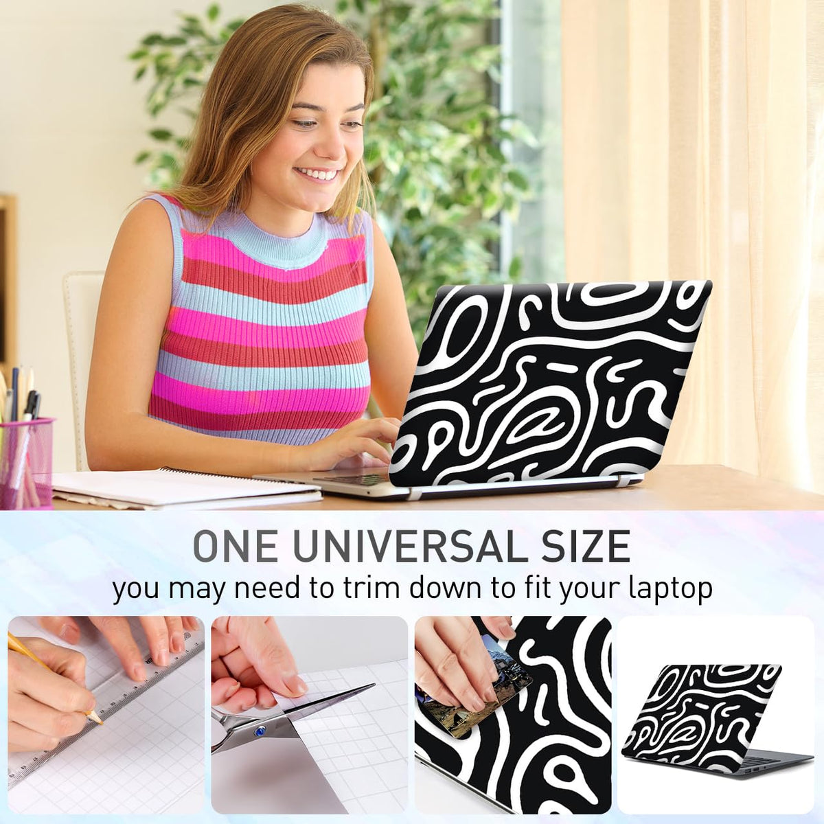 NXZGO application steps demonstrating easy trim and bubble-free fit