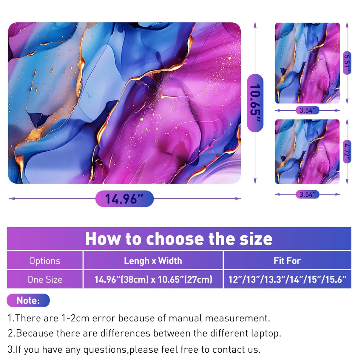 NXZGO marble backside LCD sticker adds cohesive protection look