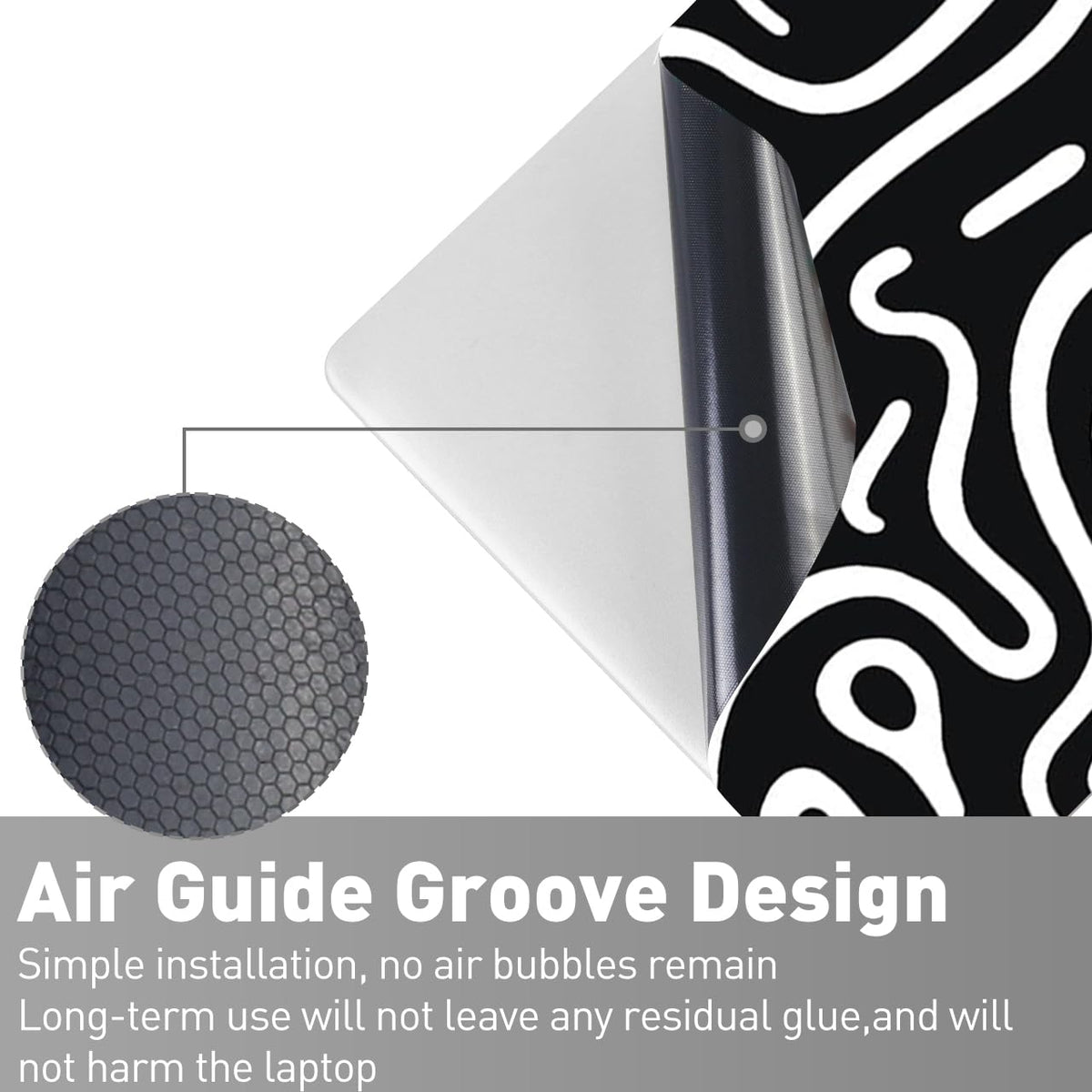 NXZGO right side touchpad skin with durable waterproof finish