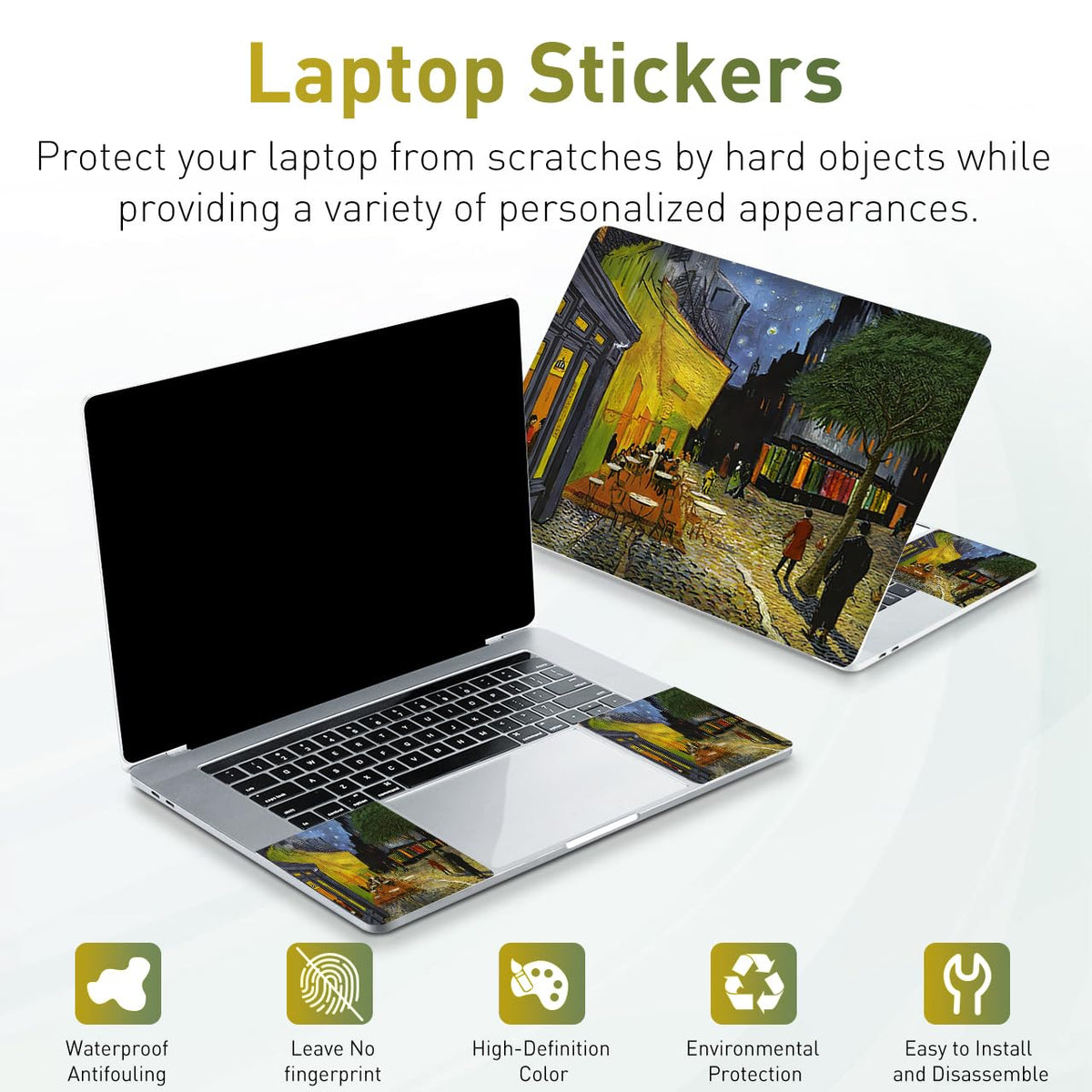 NXZGO Terrace Cafe full-coverage skin creates a cohesive design for notebooks.